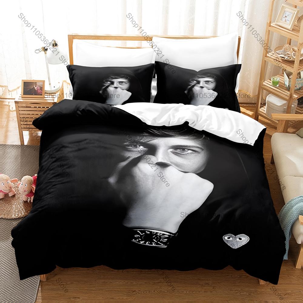 Viral Meme Rap Artist Lil Mabu Hit Song Graphic Hip Hop Bedding Set Duvet Cover With 2 Pillowcases Teen Urban Bedroom Decor