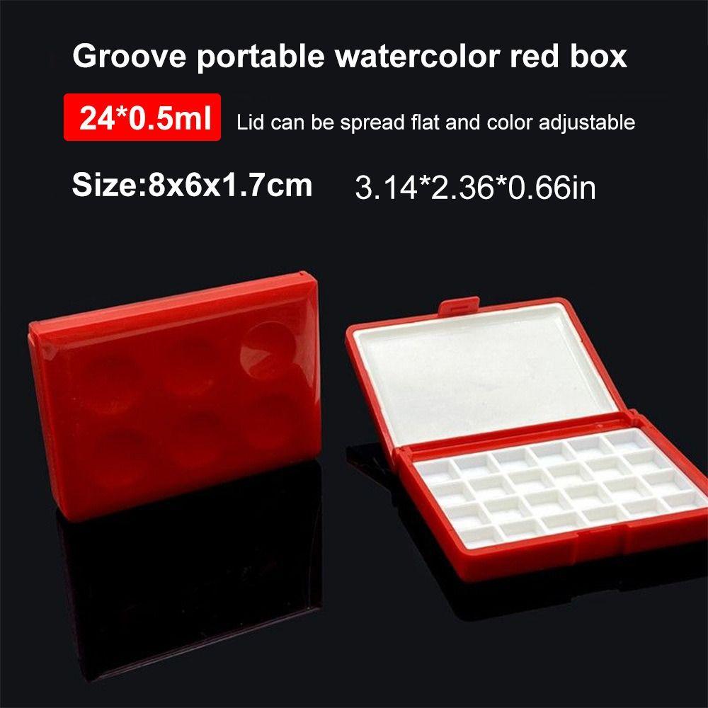 12/24 Girds Painting Box Plastic Colour Dispenser New Palette Watercolor