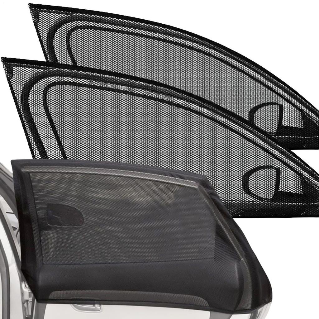 Car Screen Door, Window Net, Front Door, Rear Door, Insect Repellent Net, Set of