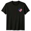 American Flag Heart Patriotic Mens T-Shirt Womens Tee Graphic Top