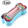 Emporte-pièce OS De Chien Forme Set, Amison En Acier Inoxydable OS De Chien Forme Emporte-pièces Colorés Sans BPA 5 En 1