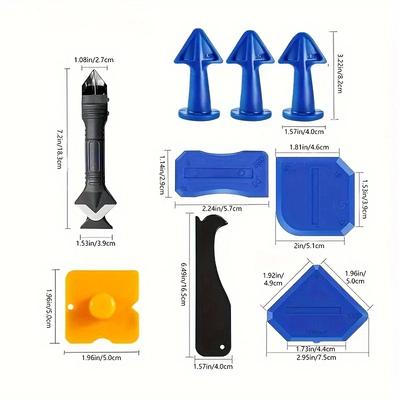 Ensemble de calfeutrage en silicone polyvalent 15 pièces: Outils Professionnels de Précision pour Cuisines, Salles de Bain - Durables et Faciles à Utiliser