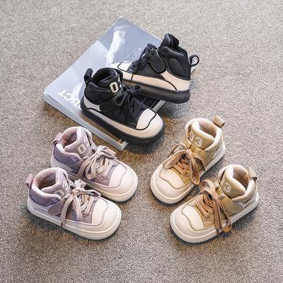 Tênis Novo para Menina Sola Intermediária Macia Conforto Tênis Infantil Simples Versátil Moda Sapato de Menino Outono Quente Sapatos de Menina Antiderrapante Sapato Casual