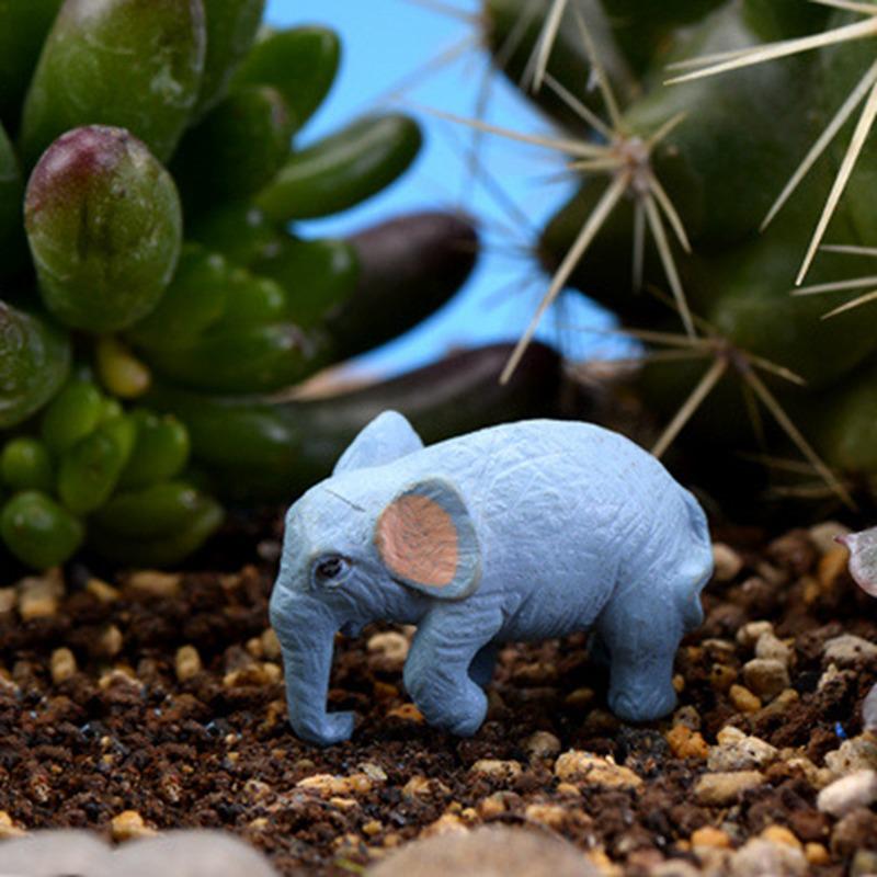 Mini Simulation Elephant Ornament DIY Micro Landscape Accessory Home Decor Ornament 5PC