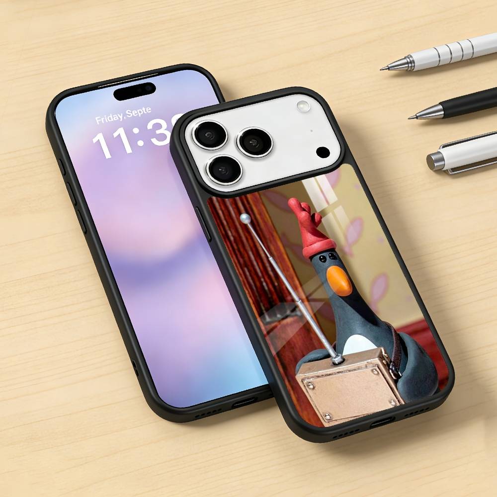 Cute Retro Villain Penguin Phone Case For iPhone 17,16,15,14,13,12,Pro,Max For Magsafe Magnetic Wireless Charging
