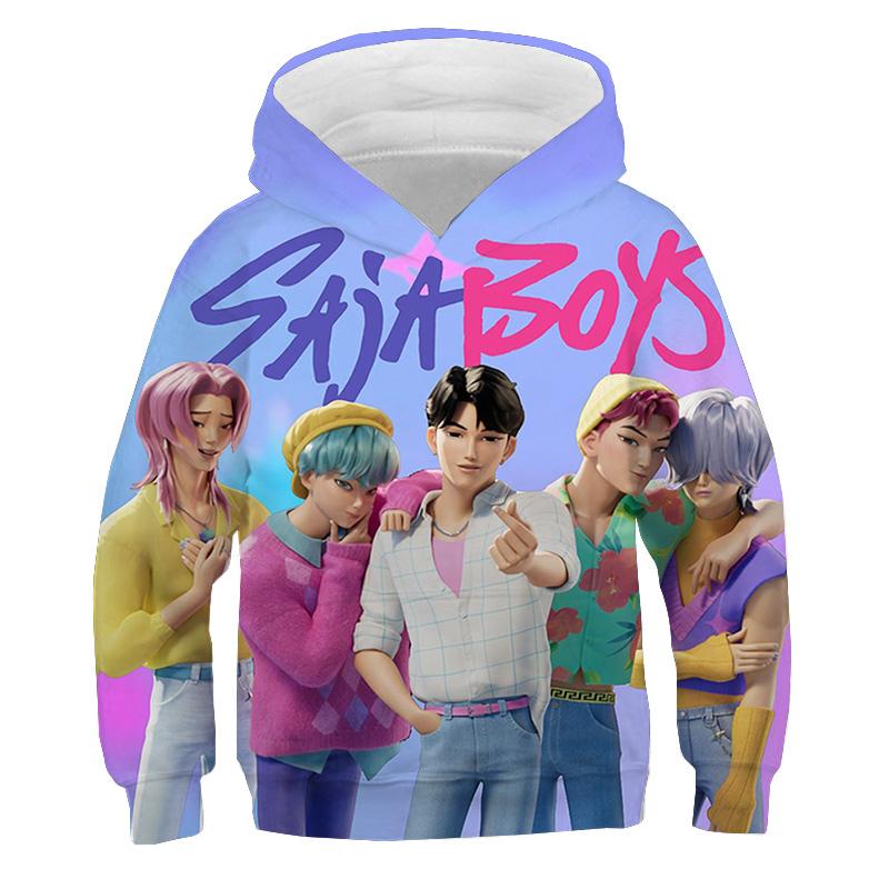 

2025 Новий Фільм K-Pop Мисливці на Демонів Толстовки Міра Румі Зої Графічна Толстовка Саджа Хлопчики Принтовані Повсякденні Топи Хлопчики Дівчата Одяг 160