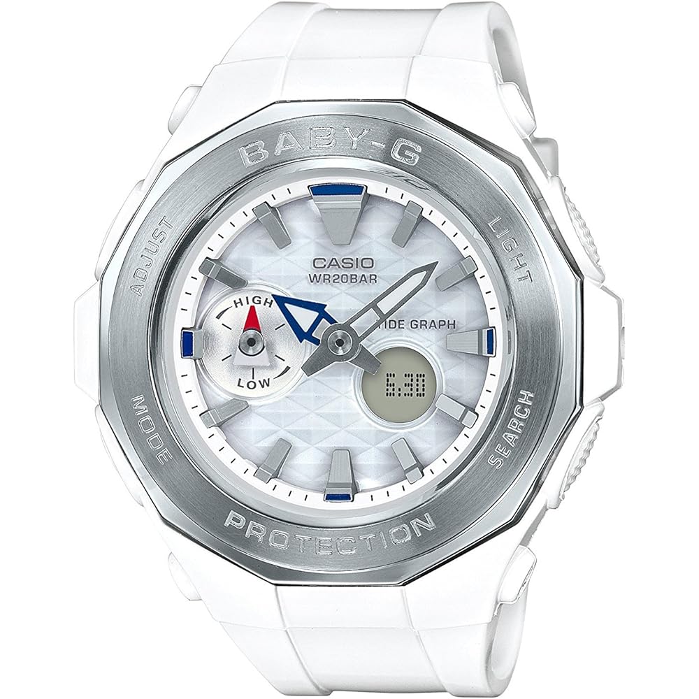 Женские часы Casio Baby-G G-Lide BGA-225-7AJF Белый Резиновый Ремешок Водонепроницаемые