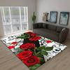 1 szt. antyzmęczeniowe dywaniki kuchenne, czerwony kwiat róży, wodoodporny, antypoślizgowy, gruby, wyściełany dywanik kuchenny, wytrzymały, wygodny, stojący dywanik kuchenny