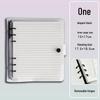 Soft Leather Ring-Bound Planner with Detachable Buckle - Square, Thickened, Grid or Blank Pages