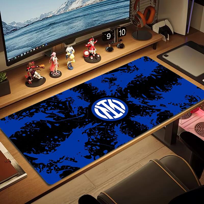 Tappetino Mouse Inter Milan Grande Cuscino Tavolo da Gioco Antiscivolo Laptop Tablet Mousepad Grande Tappetino XXL Mini PC Tappetino da Gioco Con Bordo Lock_xia