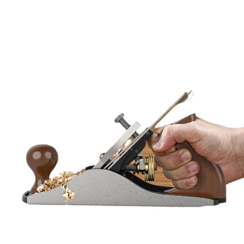 

Woodworking Hand Planer Adjustable Universal Precision Smoothing Bench Hand Plane with 2-Inch Blade and Wooden Handles