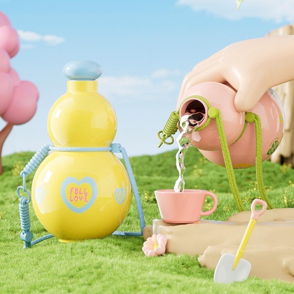 Plastic Gourd Water Bottle Large Capacity Water Cup Cute Sport Bottle Office