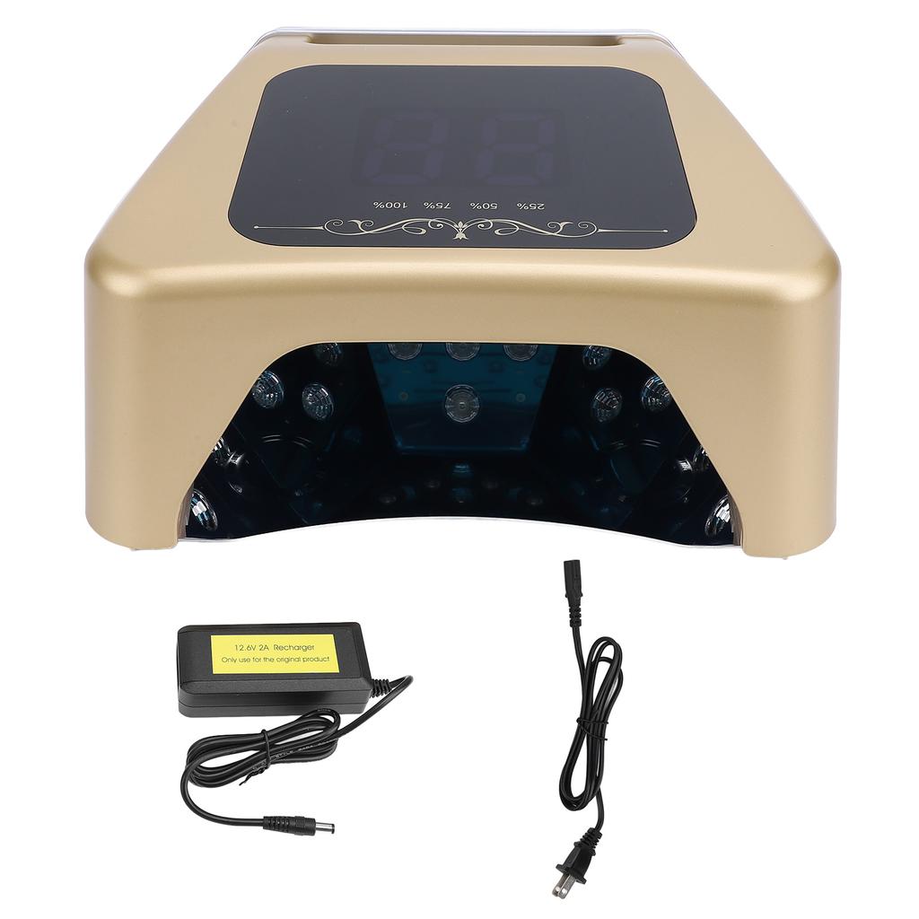 LED Nail Polish Lamp With 36pcs Lamp Beads Gold Smart Sensor Quick Drying Nail Dryer for Home Salon