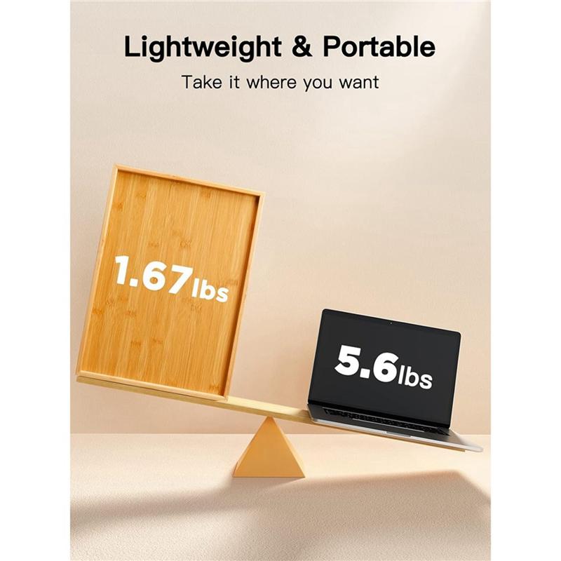 Gutes Bambus-Frühstückstablett mit klappbaren Beinen, Betttablett-Tisch für Sofa zum Essen, Arbeiten, Laptop-Schreibtisch, Snack