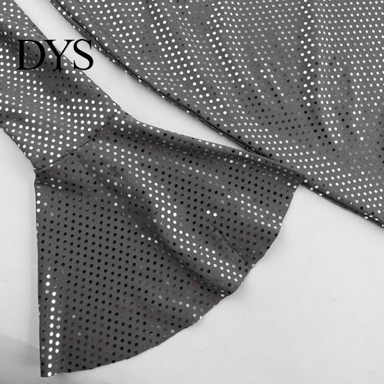 Bodycon Paillettenkleid Damen Abend Bateau-Ausschnitt Schulterfrei Lange Ärmel Schimmerndes Formelles Kleid Bronzefarben Trägerlos Abiball Cocktailparty Maxi
