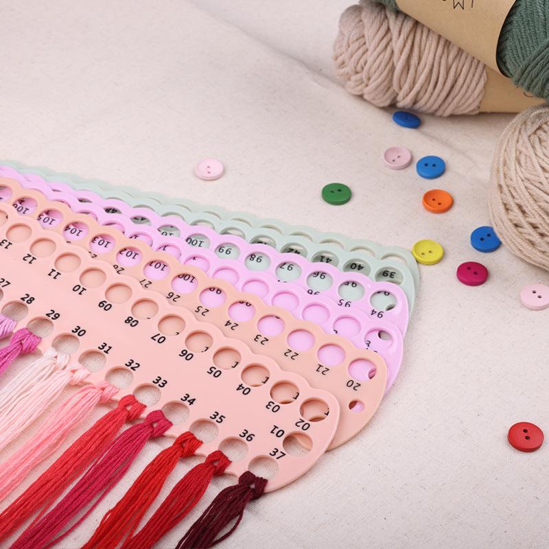 Colored Plastic Thread Organizer for Cross Stitch & Embroidery Floss Management