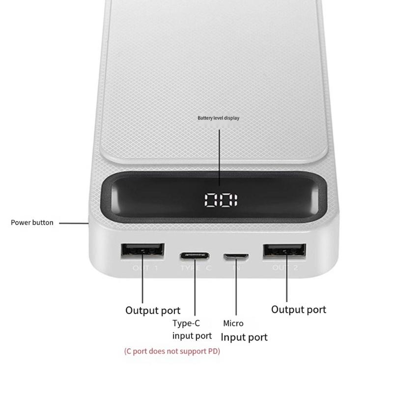 4/6/8/10Slot 18650 Battery Holder No Welding Required Fast Charging Port for DIY Mobile PowerBank Plastic Case Shell