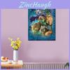 Beautiful Diy Painting Four Divine Beasts Full Drill Cross Stitch Decoration