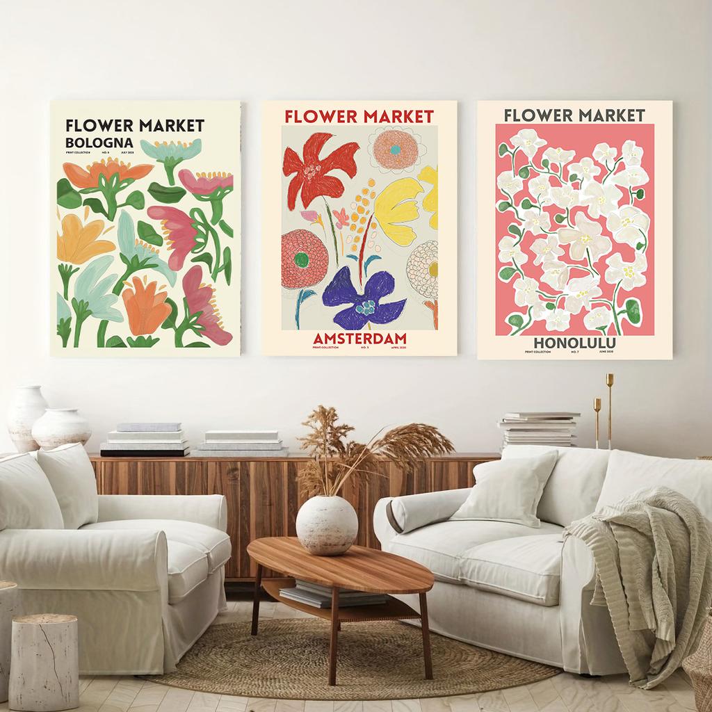 Abstract Flower Poster Printing Plant Wall Art Paris Canvas Painting Living Room Home Decoration