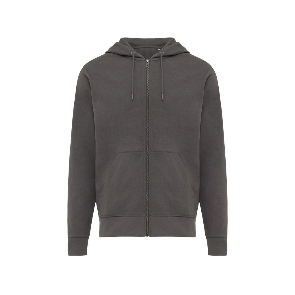 Iqoniq Unisex Erwachsenen Abisko Recycelter Baumwoll Kapuzenpullover mit durchgehendem Reißverschluss