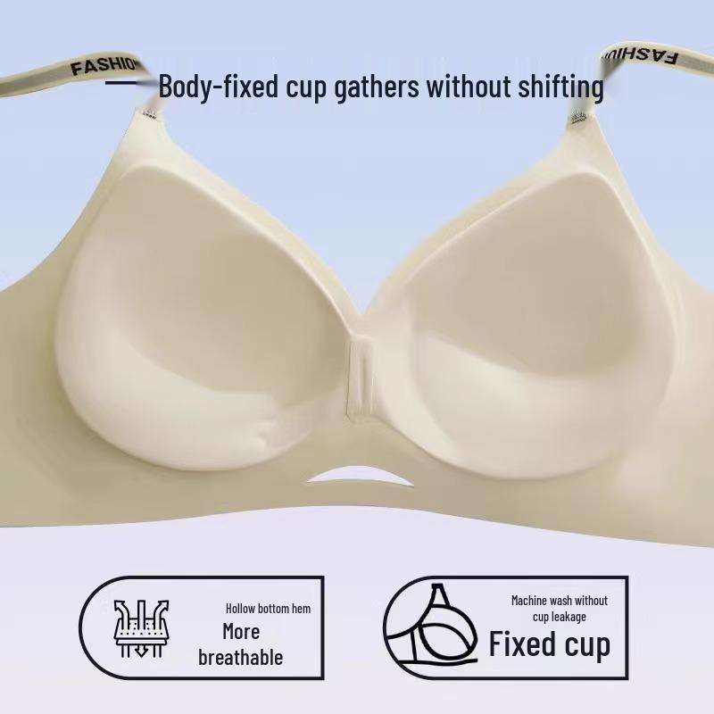 Women's Seamless Push-Up Sports Bra with Side Support and Beautiful Back Design