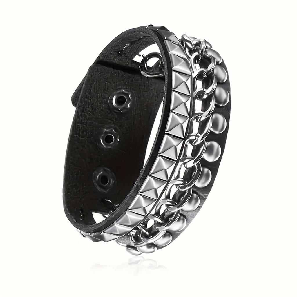 Gothic Rivets Creative Y2K Bracelet for Daily Party Music Festival Wear Couple Bracelet Festival Accessories