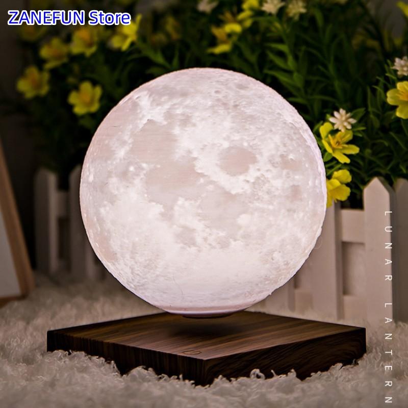 Magnetic Levitating 3D Printed Moon Lamp Globe Creative Office Bedroom Home Decoration Unique Gifts