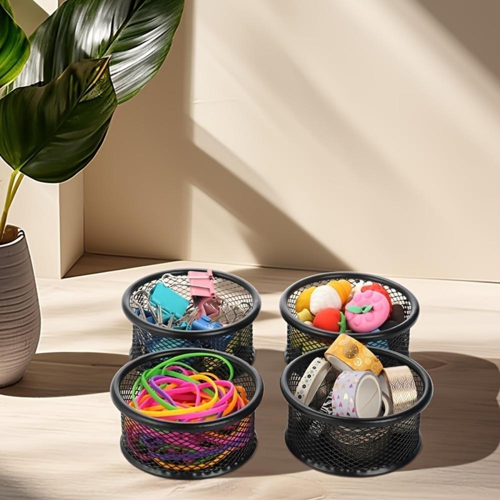 10pcs/4pcs/1pc A Storage Box For Paperclip, A Storage Box For Round Iron Mesh Push Pins.