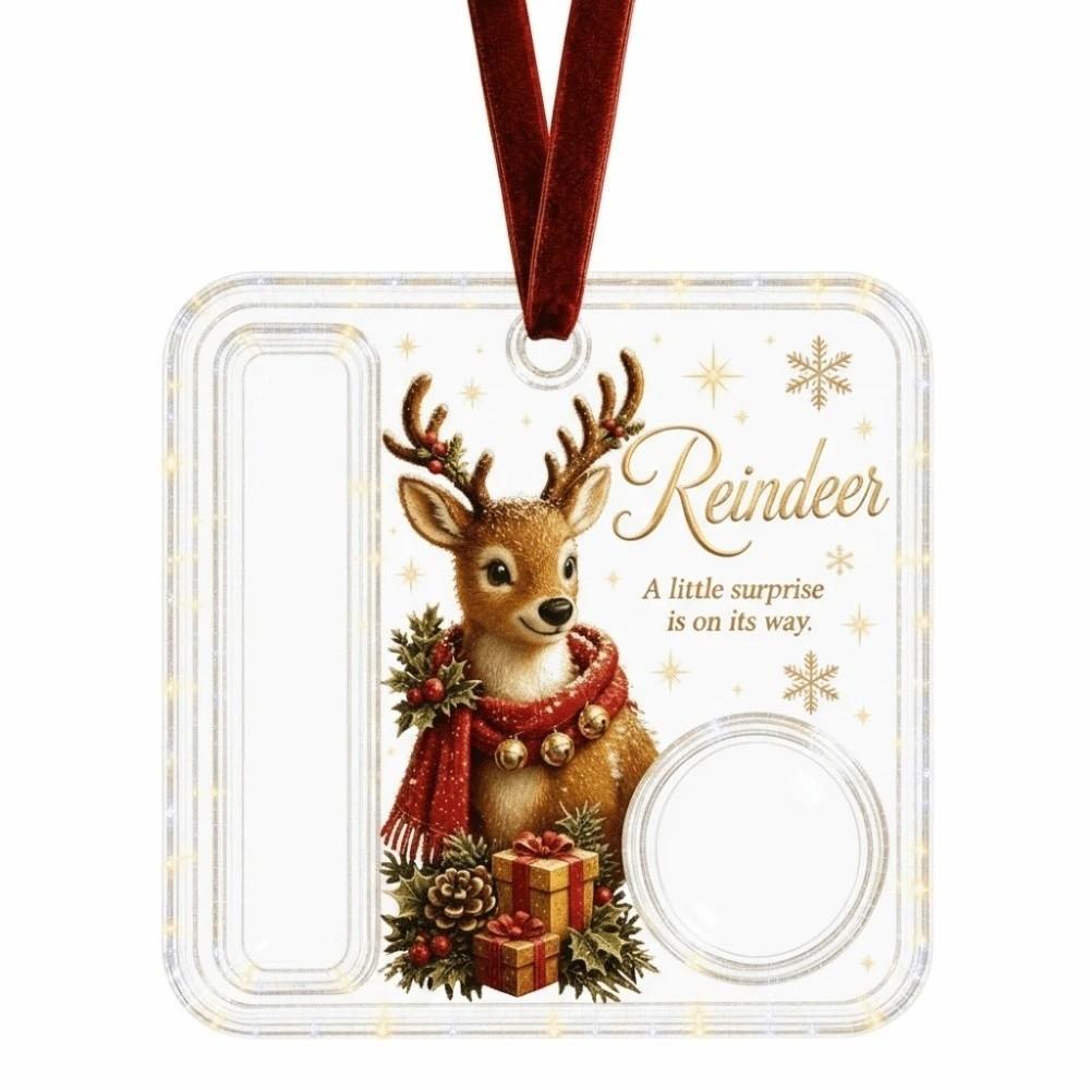 50pcs Nutcracker Design Acrylic Cash Ornament Portable Size Xmas Candy Storage Hanging Kids Gifts