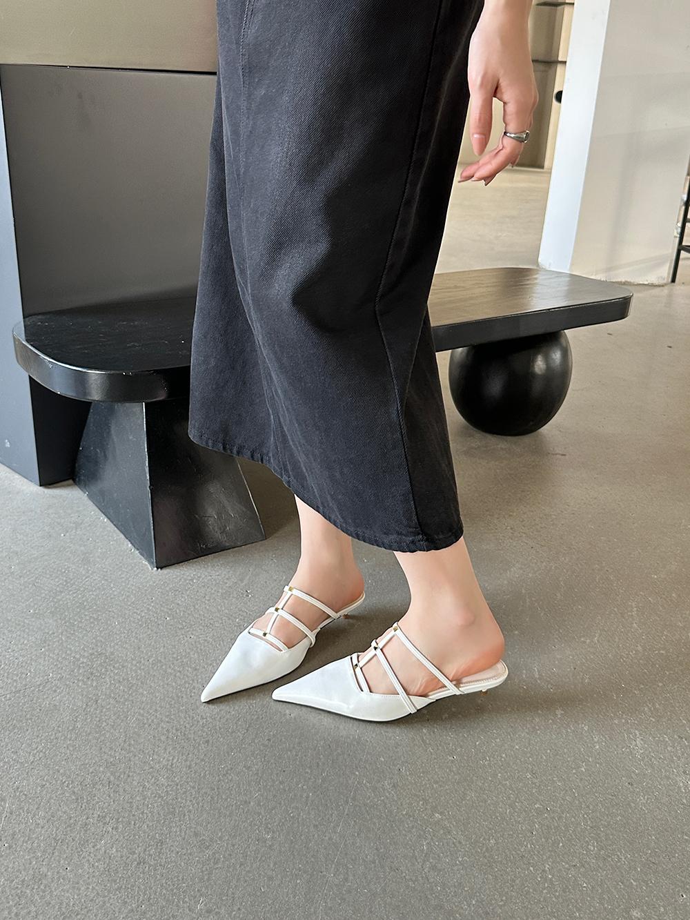 мода Модные женские тапочки с острым носком Летние уличные туфли-мюли Тонкие туфли — фото 6