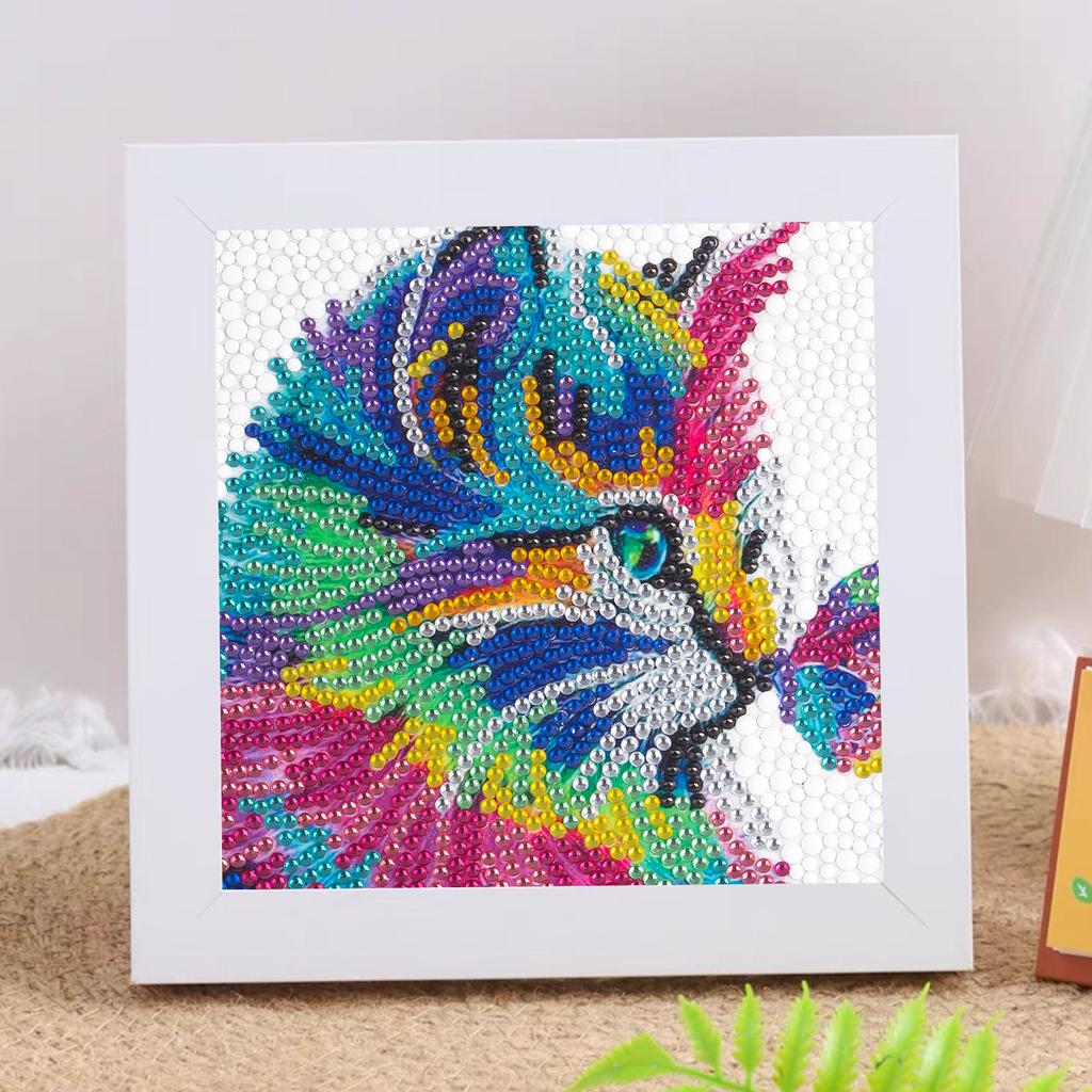 New Diy Diamond Painting Solid Wood Photo Frame Boxed Diamond Sticker Owl Cartoon Hand-Pasted Diamond Painting