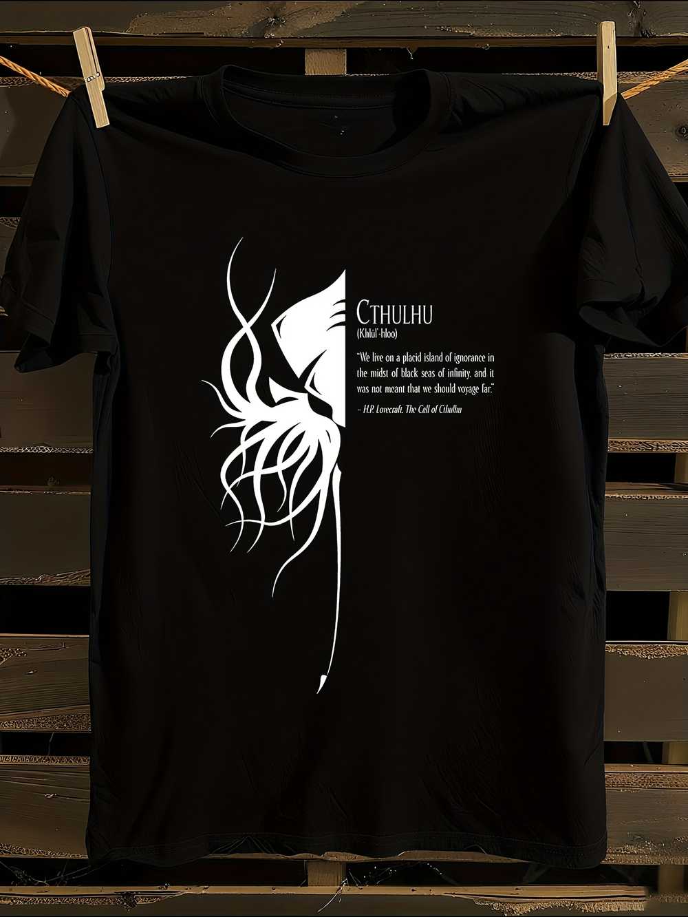 

Cthulhu T-Shirt Mens Tshirt Womens Tshirts with Letters Print Short Sleeves T-Shirt Casual Street Tee Shirt Top XL