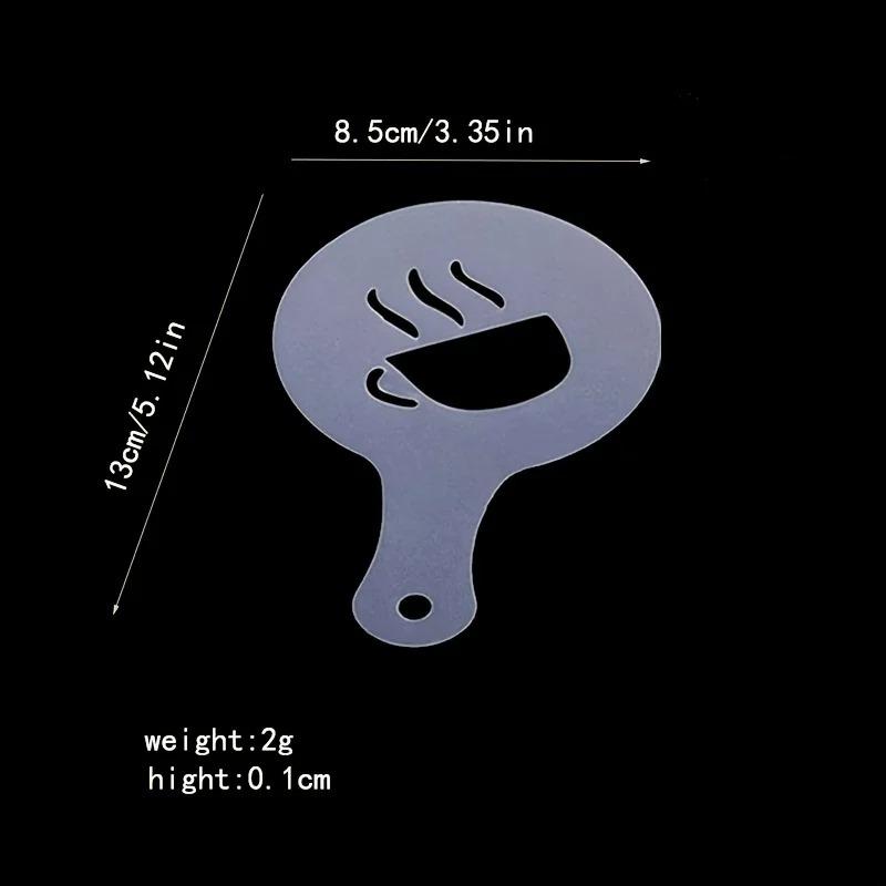 Latte Art Template Coffee Decorating Tool, Reusable Stencils for Barista, Beginner Homemade Coffee Decoration Tool