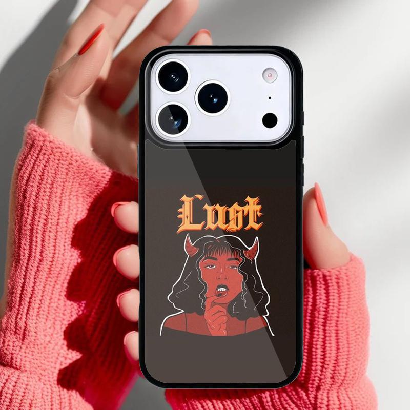 Ästhetisches Teufelsmädchen Bad Girl Handyhülle für iPhone 17 16 15 14 13 Pro Max Rückabdeckung für 12 11 Pro Hülle