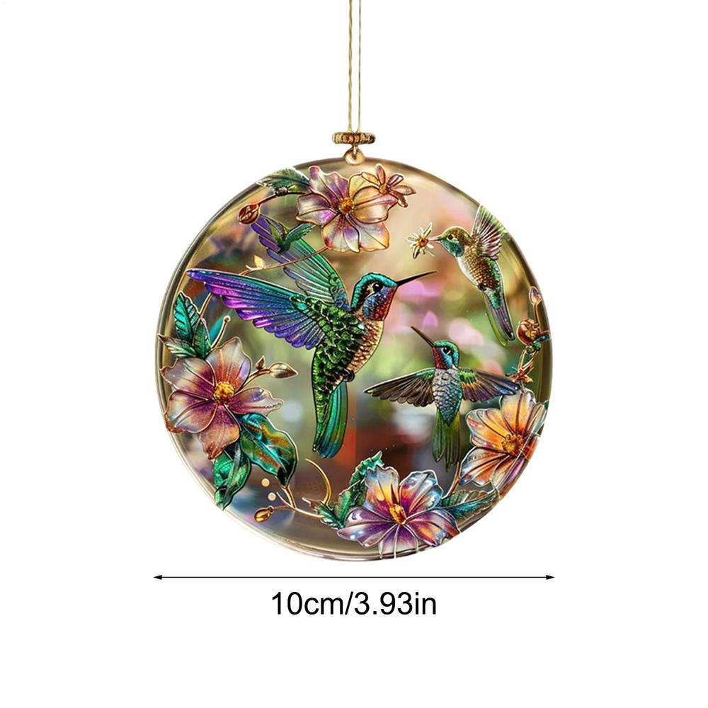 2D Acrylic Bird Decor Window Hummingbird Pendant for Mother's Day Expresses Gratitude Indoor Outdoor Flat Art for Bird Lovers