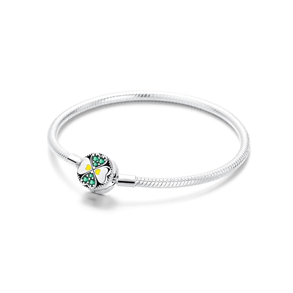 Bee Clover Dog Paw Snake Chain Bracelet Round Clasp Femme Bracelet Decoration Bangle Trinkets For Women Jewelry Gift