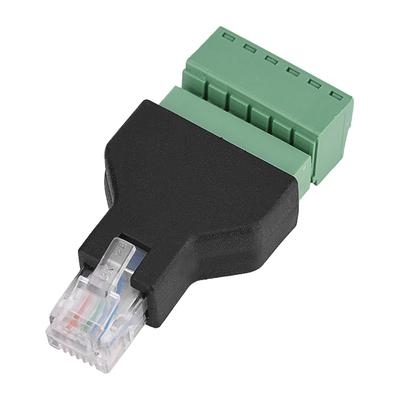 1 Adet Ethernet RJ12 6P6C Erkek - 6 Pin Vida Terminalleri Adaptör Konnektörü