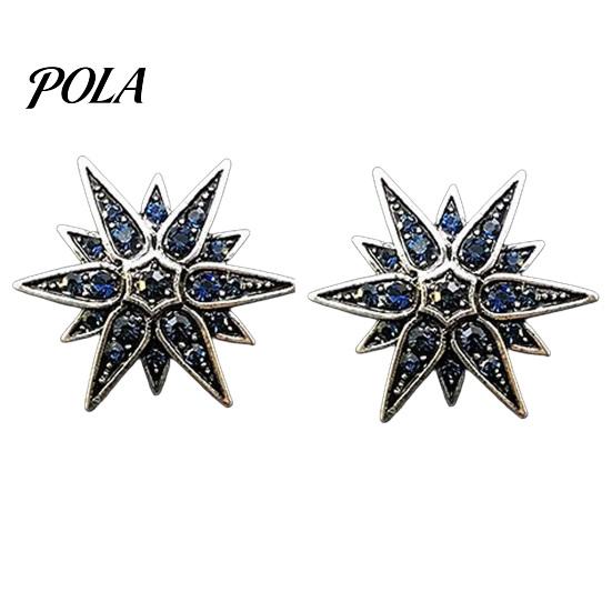 Rhinestone Lapel Pin 1/2Pcs Double-Layered Eight-Pointed Star with Rhinestones, Thickened Alloy Fashion Suit Safety Buckle for Suits Shirts