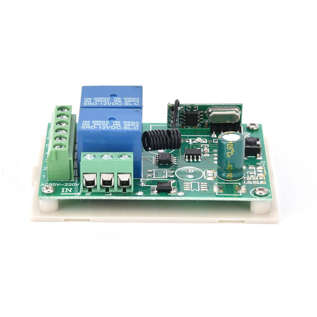 2CH 433MHz Relay 2pcs Wireless Remote Control Switch Transmitter One Receiver Set