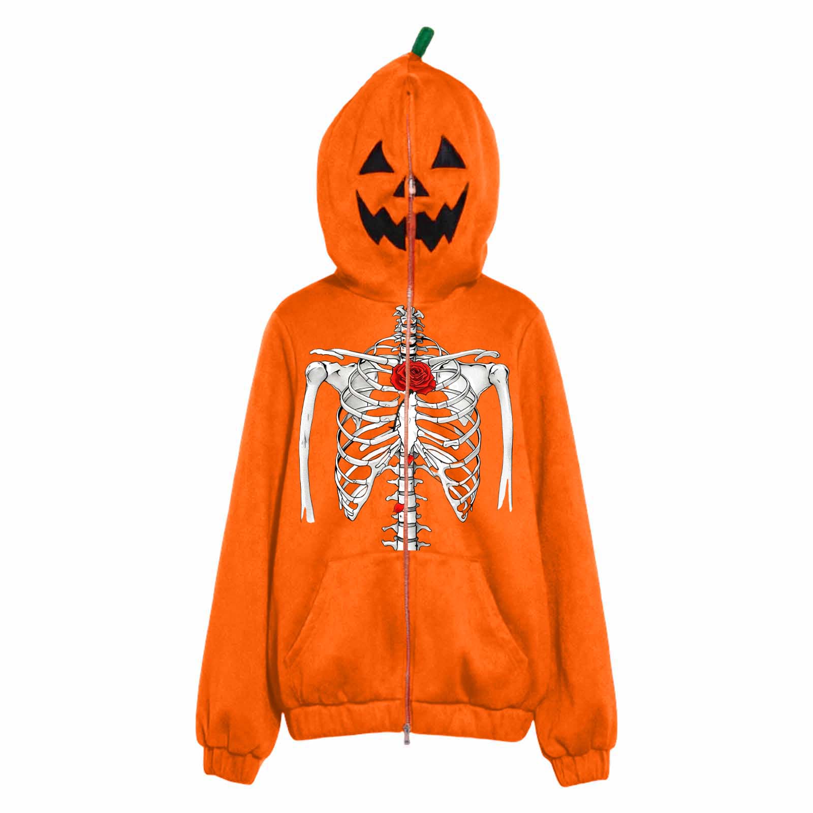 Women s Casual Long Sleeve Pumpkin Print Sweatshirt for Halloween S