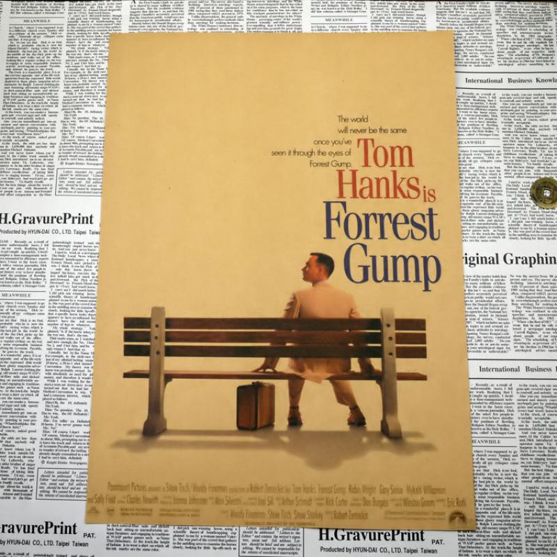 Kostenloser Versand Forrest Gump Klassischer Filmplakat Retro Kraftpapier Dekor