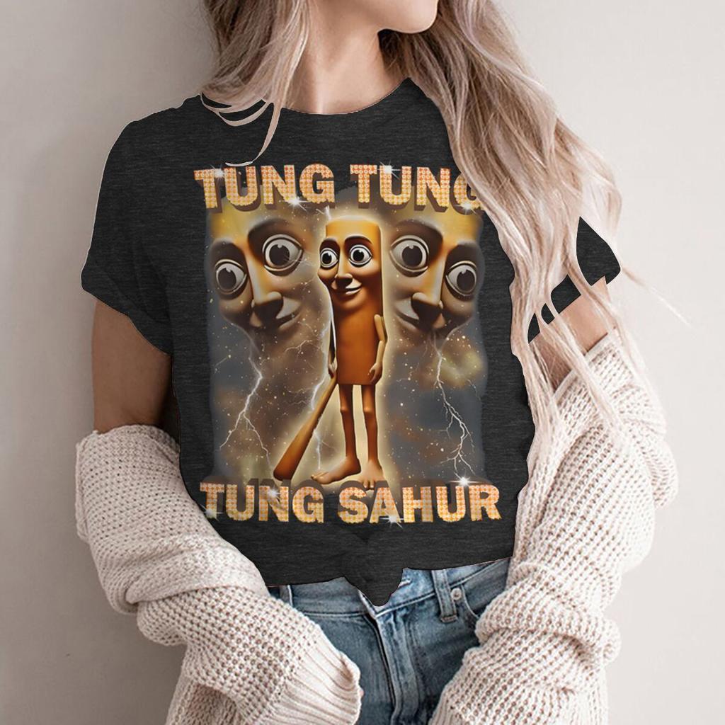 Tung Tung Tung Sahur Meme Unisex Unisex Tshirt Funny Cartoon Character Streetwear Short Sleeve Unisex Tee