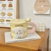 Puppy Mug with Lid Spoon Cute High-value Couple Water Cup Girls Household Creative Ceramic Cup Souvenir