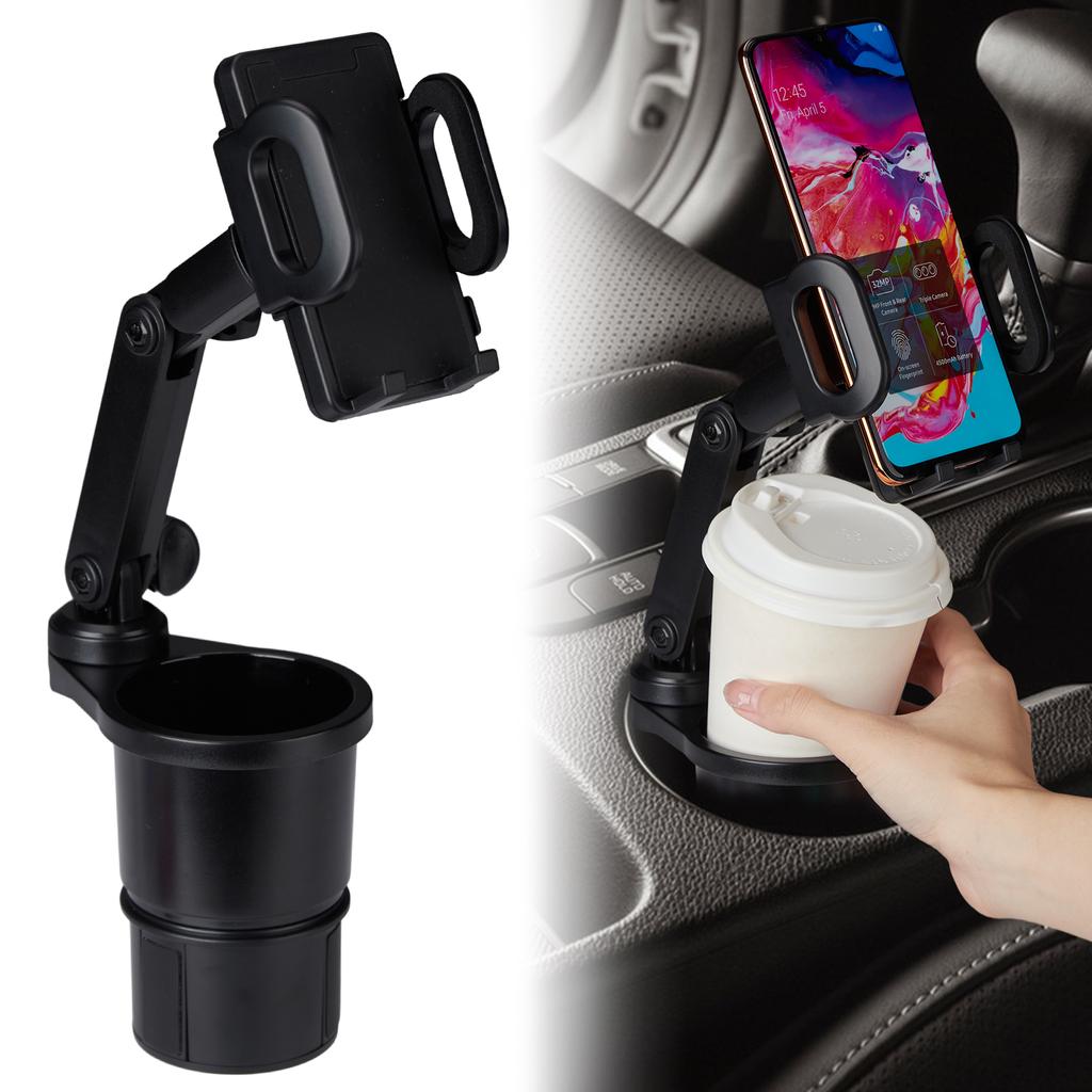Becherhalter-Erweiterung für Auto 360° Drehung Handyhalterung Halterung Kompatibel für iPhone/Android Smartphones