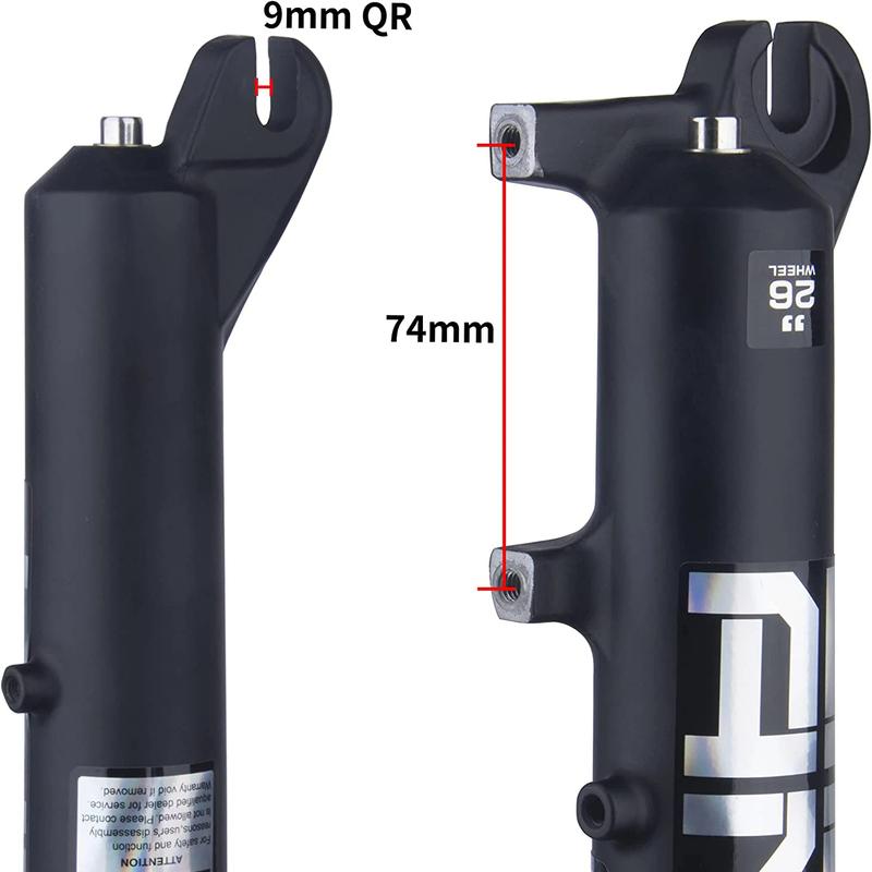 BOLANY Snow Bike Fork 20/26" Magnesium Alloy Air Fork 120mm Travel Shock Suspension 4.0 Fat Tire Fork Bike Accessories