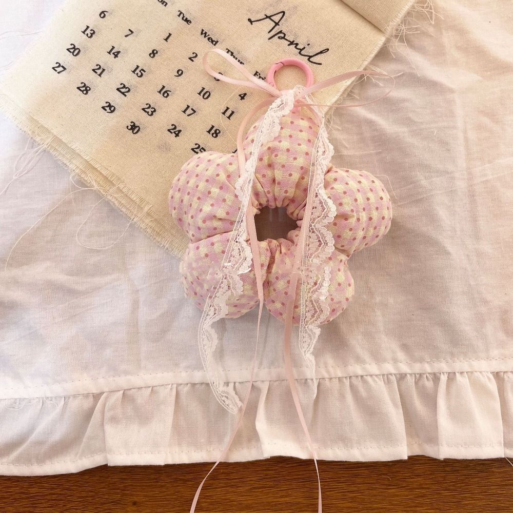 Słodki Wypełniony Kwiat Wisiorek Styl Koreański Urocza Dekoracja Torby Kreatywny Gumka do Włosów Brelok Zawieszka do Torby