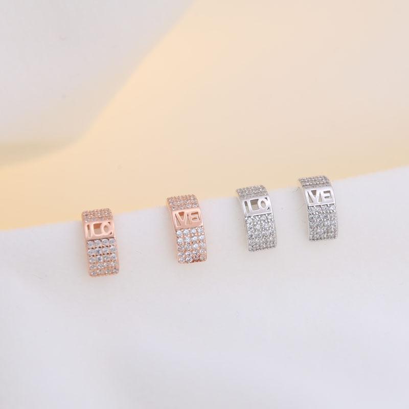 Curved Hollow Letter LOVE Earrings for Women, Exquisite and Fashionable C-shaped Semicircle New Cool Style Earrings