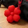 Handbag Hanging Keychain Silicone Flower Lipstick Holder Keychain, Portable Lip Balm Carrier for Pendant Backpack Handbag, Travel Gloss Women