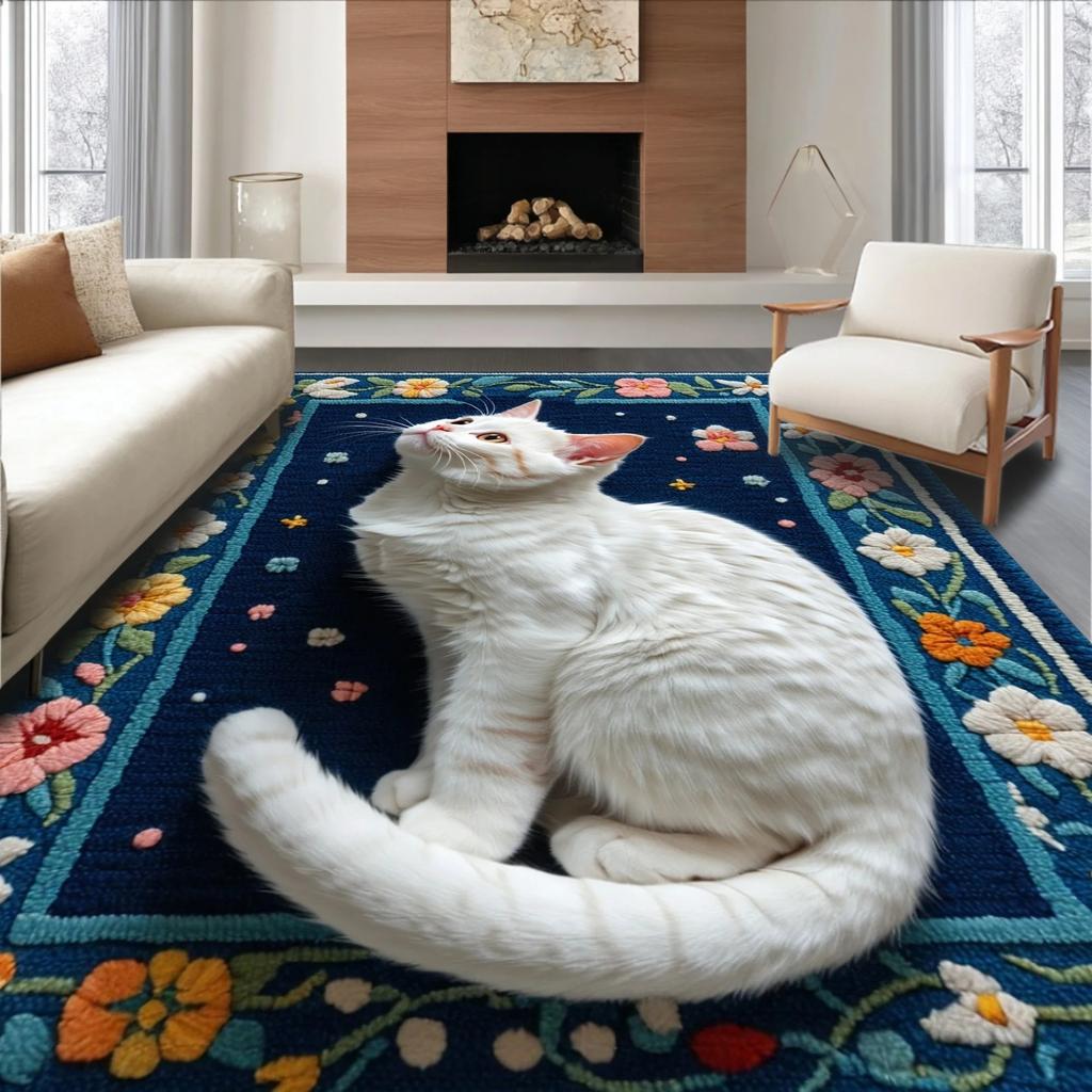 European Classical Butterfly Carpet Living Room Sofa Coffee Table Carpet Dirt Resistant Bedroom Thick Floor Mat