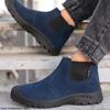 Men Welder Work Shoes Anti-Smash Protective Work Boots Steel Toe Safety Shoes Suede Indestructible Safety Boots Men Footwear